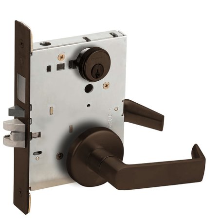 SCHLAGE Entrance Mortise Lock with Deadbolt, 06B Design, Oil Rubbed Bronze L9453P 06B 613